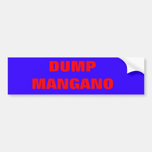 stortplaats voor mangano-bumper bumpersticker (Voorkant)