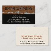 Stortplaats voor metaalrecycleer of opslagplaats visitekaartje (Voorkant / Achterkant)