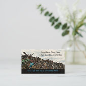 Stortplaats voor metaalrecycleer of opslagplaats visitekaartje (Staand voorkant)