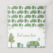 Stortplaats voor vuilnis op vrachtwagen plaatskaartje (Buitenkant ongevouwen)