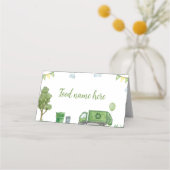 Stortplaats voor vuilnis op vrachtwagen plaatskaartje (Voorkant)