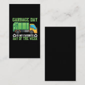 Stortplaats vuilnisafval visitekaartje (Voorkant / Achterkant)