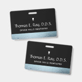 Stortplaatsen voor tandheelkundig personeel badge (Voor- en achterkant)