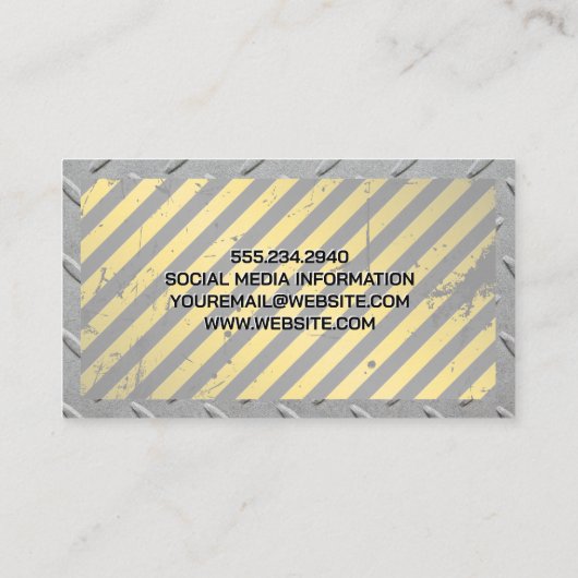 Stortplaatsvrachtwagen graafmachine | Staal | Waar Visitekaartje (Achterkant)