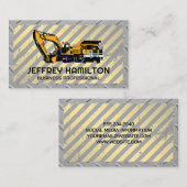 Stortplaatsvrachtwagen graafmachine | Staal | Waar Visitekaartje (Voorkant / Achterkant)