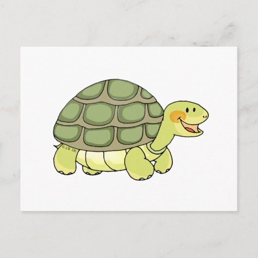 Stortschildpad Briefkaart (Voorkant)