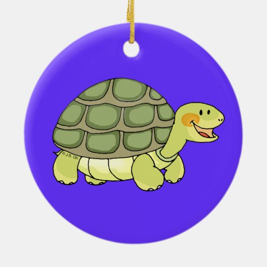 Stortschildpad Keramisch Ornament (Achterkant)