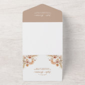 Stortstaartroep Boho Pampas Grass Wedding All In One Uitnodiging (Buitenkant)