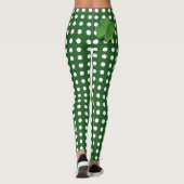 Stortstonken dag Shamrock Green Polka Dot Leggings (Achterkant)
