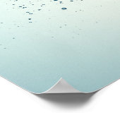 Stortvormende luchtbellen onder water poster (Hoek)