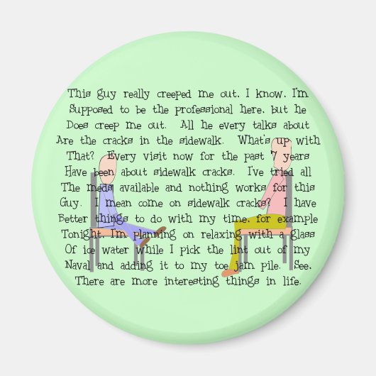 Story Art Creepy Sidewalk Crack Guy Magneet (Voorkant)