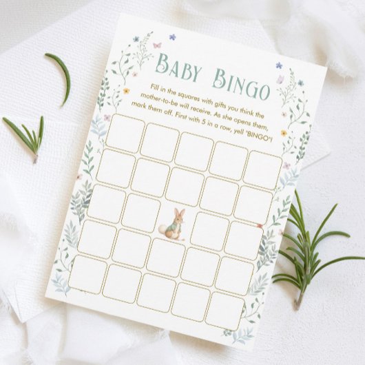 Story Book Baby Shower Baby Bingo Game Card Kaart