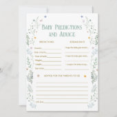 Story Book Baby Shower Baby Predictions Game Card Kaart (Voorkant)