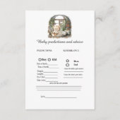 Story Book baby voorspelling Baby shower spel Kaar Advieskaart (Voorkant)