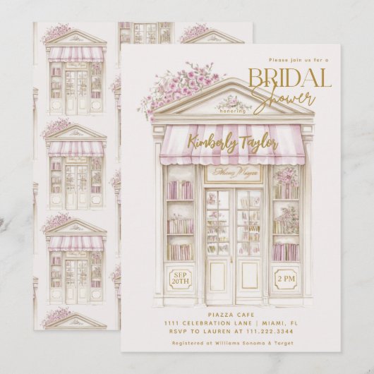 Story Book Bookstore Library Vrijgezellenfeest Kaart (Voorkant / Achterkant)