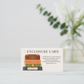 Story Book Library Baby shower Informatiekaartje (Staand voorkant)