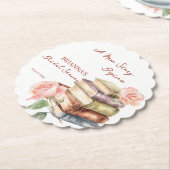 Story book new chapter bridal shower favors kartonnen onderzetters (Gekanteld)