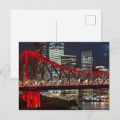 Story bridge Brisbane city skyline Australia dusk Briefkaart (Voorkant / Achterkant)