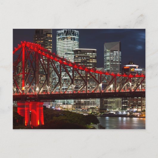 Story bridge Brisbane city skyline Australia dusk Briefkaart (Voorkant)