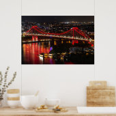 Story bridge & Brisbane city skyline Australië Poster (Keuken)