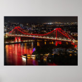 Story bridge & Brisbane city skyline Australië Poster (Voorkant)
