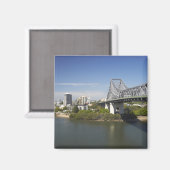 Story Bridge, Brisbane River, en Kangaroo Magneet (Voorkant / Achterkant)
