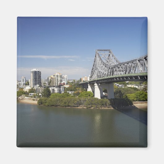Story Bridge, Brisbane River, en Kangaroo Magneet (Voorkant)