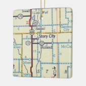 Story City IA  kaart Keramisch Ornament (Links)