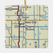 Story City IA  kaart Keramisch Ornament (Voorkant)