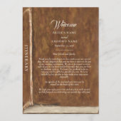 Story Fairytale Library Book Wedding Itinerary Programmakaart (Voorkant)