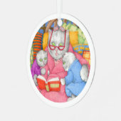 STORY KATTEN Metal Circle Ornament (Voorkant links)