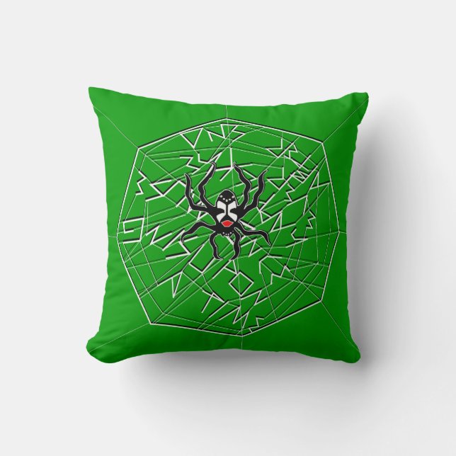 "Story Spinner" Anansi de Trickster Spider Kussen (Voorkant)