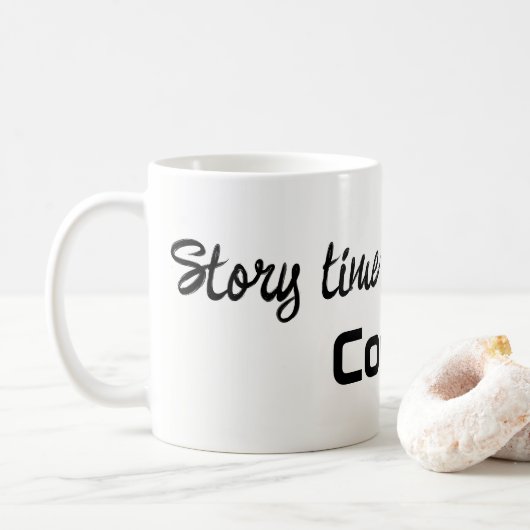 Story Time Begins with Coffee Mugs Koffiemok (Met donut)