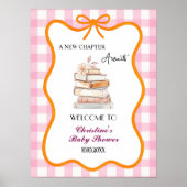 Storybook 'A New Chapter' Baby shower Welkom Poster (Voorkant)