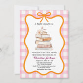 Storybook 'A New Chapter' QR Code Baby Shower Kaart (Voorkant)