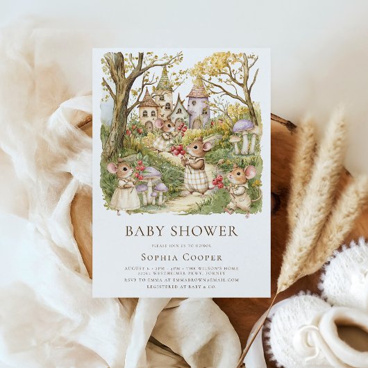 Storybook Animals Waterverf Baby shower Kaart