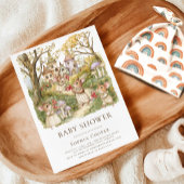 Storybook Animals Waterverf Baby shower Kaart