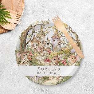 Storybook Animals Waterverf Baby shower Papieren Bordje