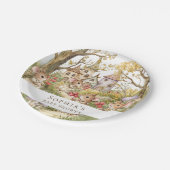 Storybook Animals Waterverf Baby shower Papieren Bordje (Gekanteld)