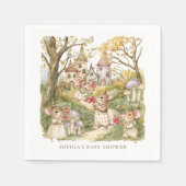 Storybook Animals Waterverf Baby shower Servet (Voorkant)