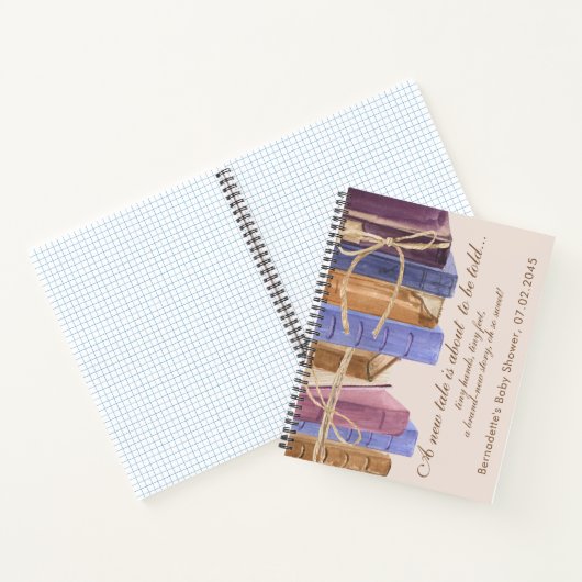 Storybook Baby shower Aanpassen gastenboek Notitieboek (Binnen)
