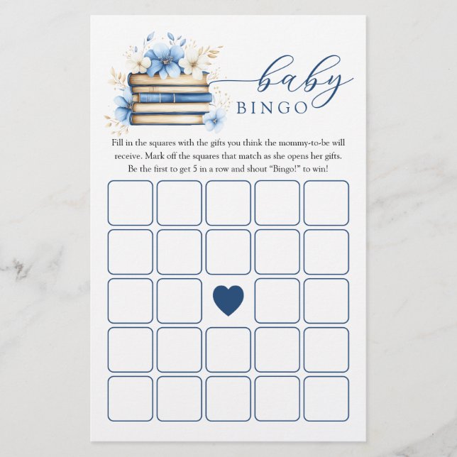 Storybook Baby Shower Baby Bingo Game (Voorkant)