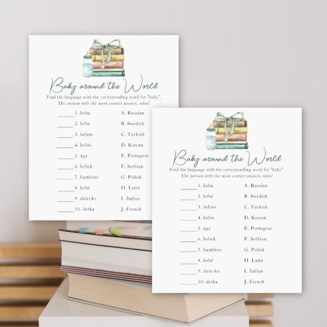 Storybook baby shower - Baby rond de wereld spel (Creator heeft geüpload)