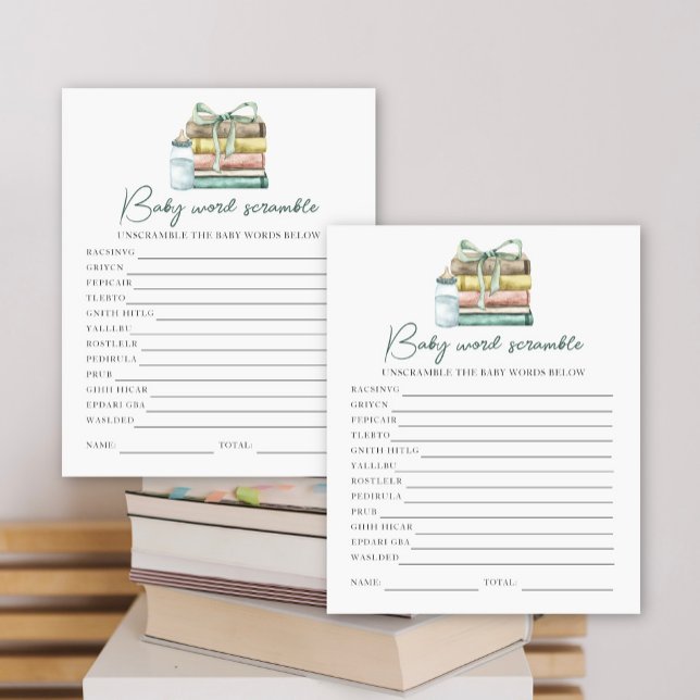Storybook baby shower - Baby Word Scramble (Creator heeft geüpload)