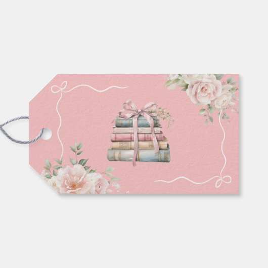 Storybook Baby shower Bedankt Cadeaulabel (Achterkant Horizontaal)