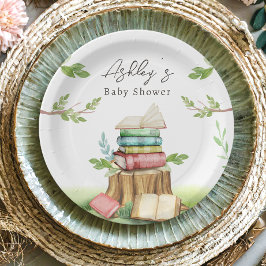 Storybook Baby shower Boeken Nieuw hoofdstuk Papieren Bordje