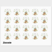 Storybook Baby shower Boeken Nieuw hoofdstuk Ronde Sticker (Vel)
