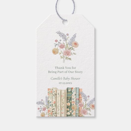 Storybook Baby Shower Cadeaulabel (Voorkant)