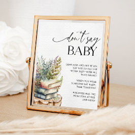 Storybook Baby shower Don't Say Baby spel Poster