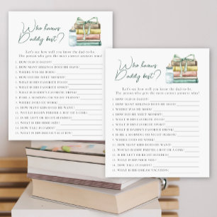 Storybook baby shower - Game Wie kent papa het bes